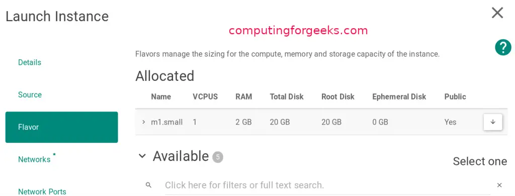 How To Create CentOS 8 KVM Image Template on OpenStack 5 create centos 8 openstack template 04