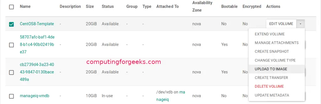 How To Create CentOS 8 KVM Image Template on OpenStack 19 create centos 8 openstack template 19