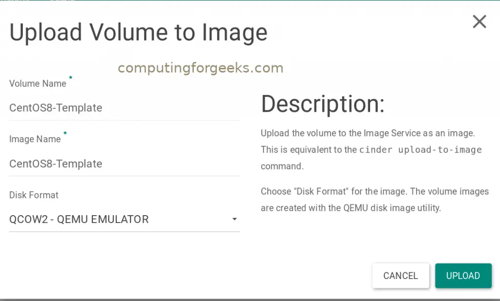 How To Create CentOS 8 KVM Image Template on OpenStack 20 create centos 8 openstack template 20