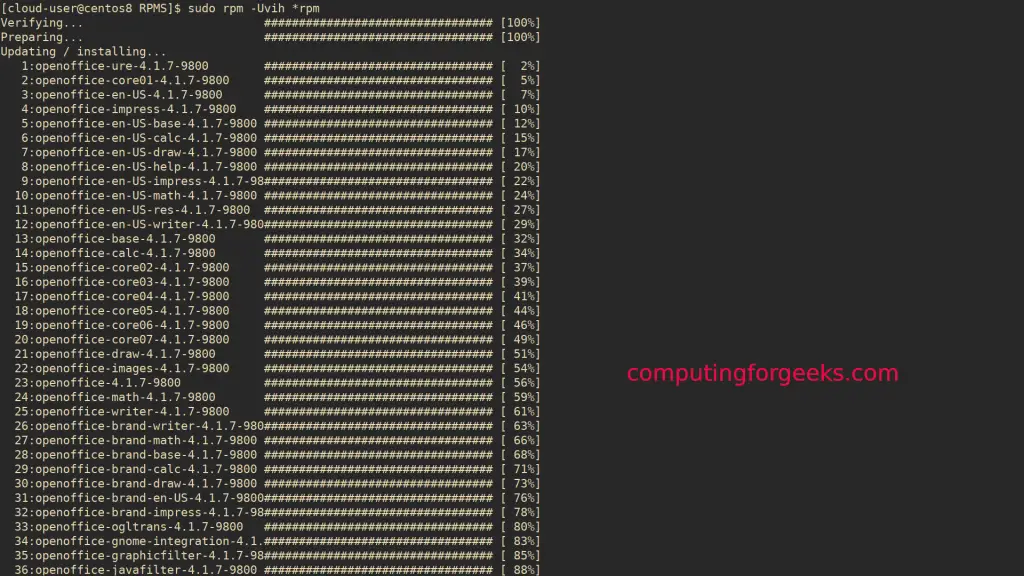 Install Apache OpenOffice on RHEL 8 / CentOS 8 2 install openoffice centos rhel 8 02