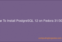 How To Install PostgreSQL 12 on Fedora 31/30/29