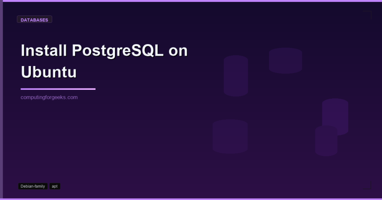 Install PostgreSQL on Ubuntu 24.04 and 26.04 LTS