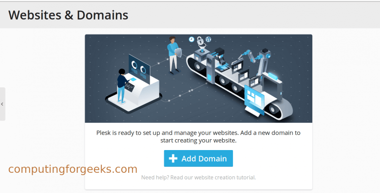 plesk add domains