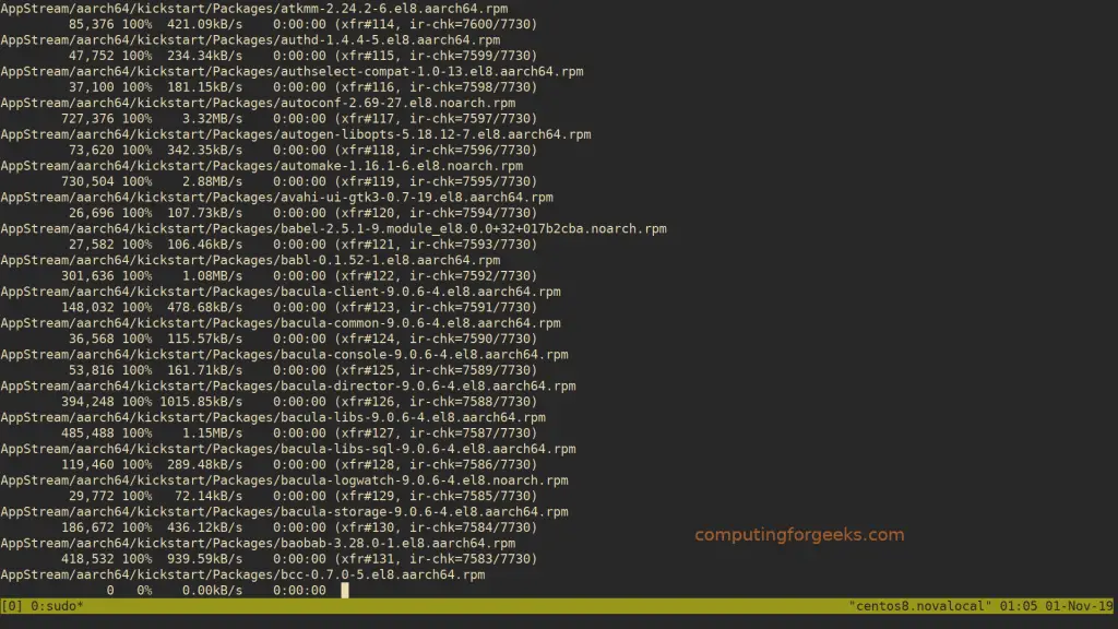 How To Create CentOS 8 Local Repository Mirrors With Rsync & Nginx 1 sync centos 8 repositories