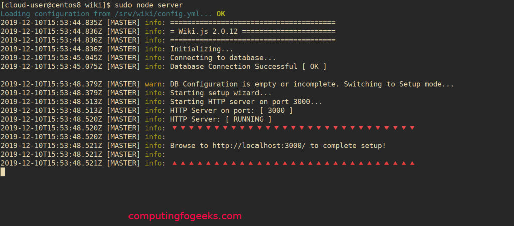 How To Install Wiki Js On Centos 8 Rocky Linux 8 Computingforgeeks