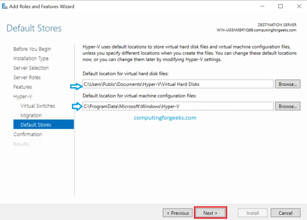 Install and Configure Hyper-V on Windows Server 2019 12 Hyper v step10