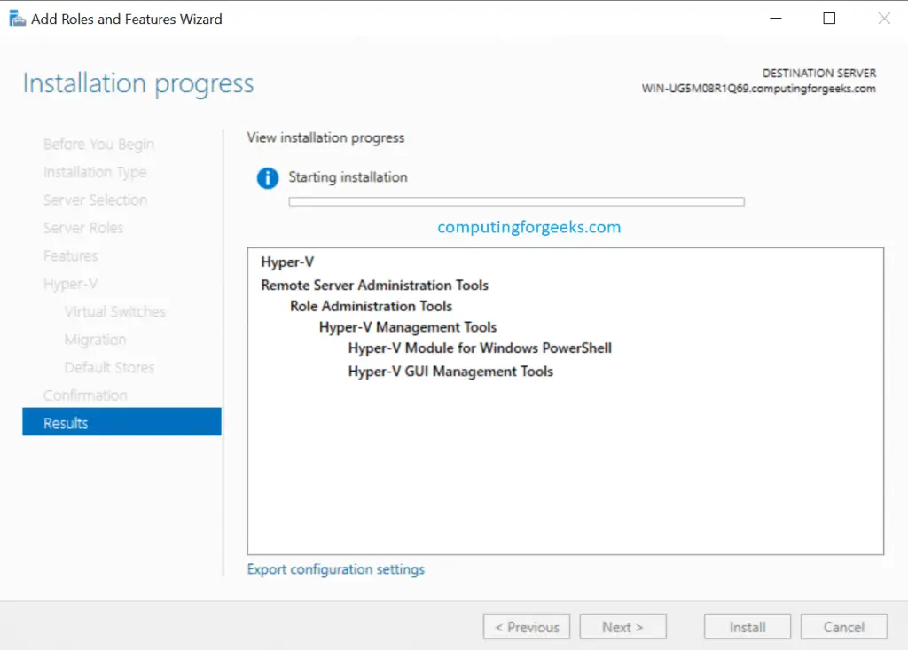 Install and Configure Hyper-V on Windows Server 2019 14 Hyper v step11 1