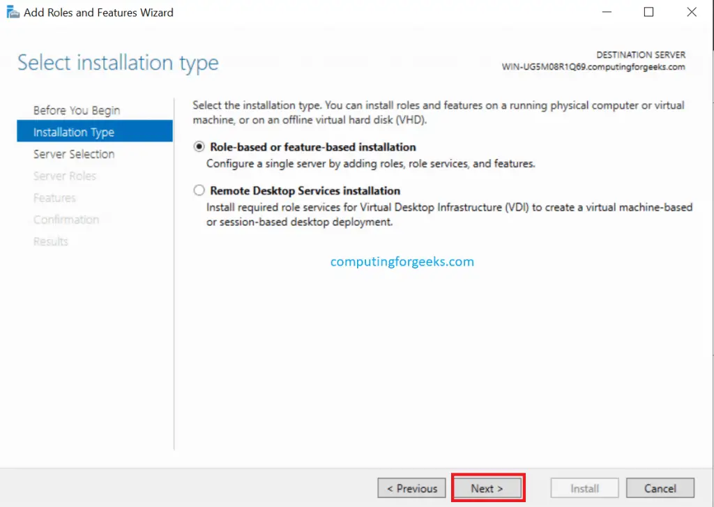 Install and Configure Hyper-V on Windows Server 2019 3 Hyper v step3
