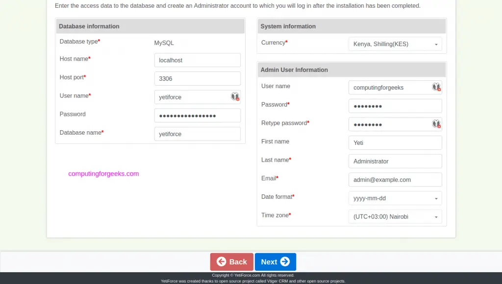 How To Install YetiForce CRM on CentOS 8 / CentOS 7 5 install yetiforce centos linux 05