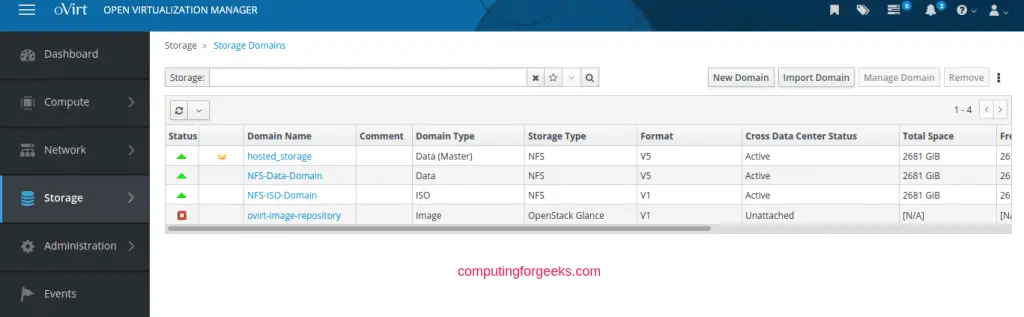 How To Add NFS Data, ISO and Export Storage Domain to oVirt / RHEV 1 setup ovirt nfs storage 01 1