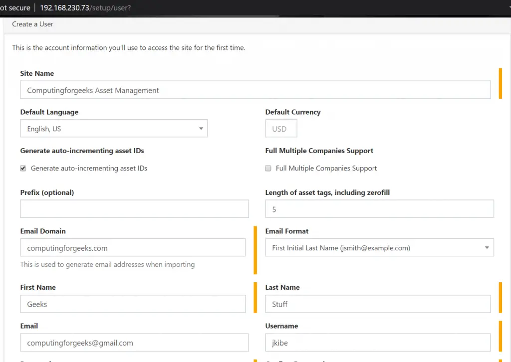 How To Install Snipe-IT Asset Management on CentOS 8 6 snipe browser 3