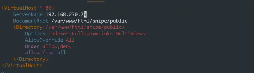 How To Install Snipe-IT Asset Management on CentOS 8 2 snipe virtualhost