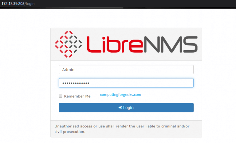 LibreNMS web installer 9