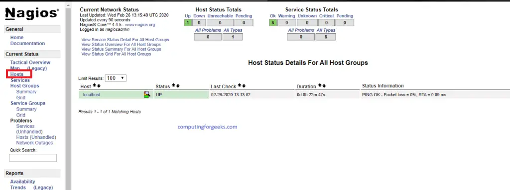 Install and Configure Nagios 4 on Debian 10 (Buster) 3 NagiosLogin localhost 3
