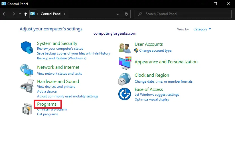 Enable Hyper-V and Install Vagrant on Windows 10 2 hyper v 2 click programs 1