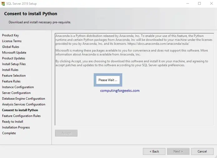 sql2019 14 cài đặt accpet python
