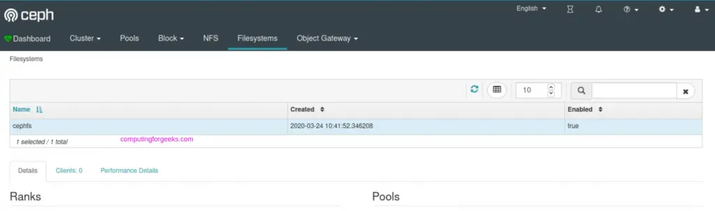 Ceph Persistent Storage for Kubernetes with Cephfs 1 cephfs kubernetes