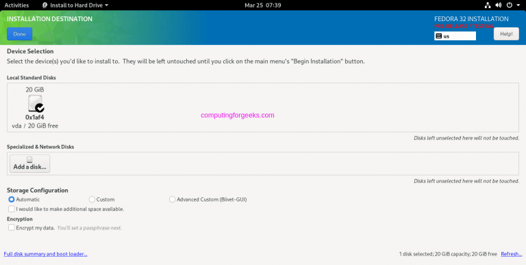 install fedora 32 step by step with screenshots 06