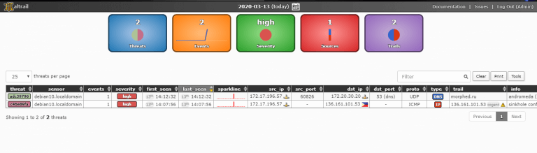 maltrail test web interface