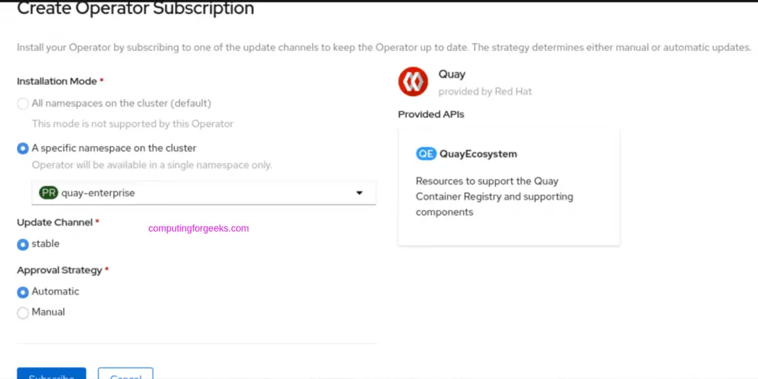 Install Project Quay Registry on OpenShift With Operator