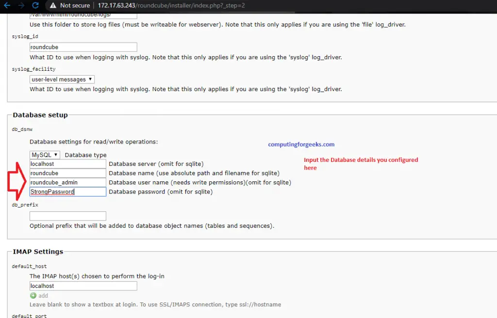 Setup Mail Server on CentOS 8 With Postfix, Dovecot, MySQL and RoundCube 3 roundcube 3 database
