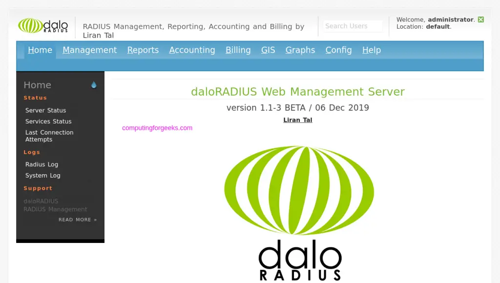 Install FreeRADIUS and Daloradius on Ubuntu 20.04/18.04/16.04 2 install daloradius ubuntu linux 01