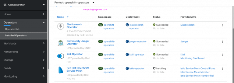 install istio service mesh openshift 12