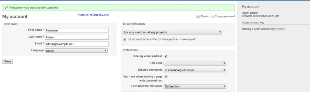 How To Install Redmine on Ubuntu 20.04 Linux 7 install redmine ubuntu 07