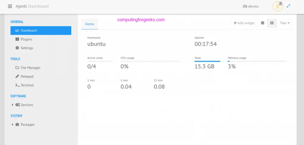 How To Install Ajenti Control Panel on Ubuntu 20.04 2 install ajenti control panel ubuntu 02