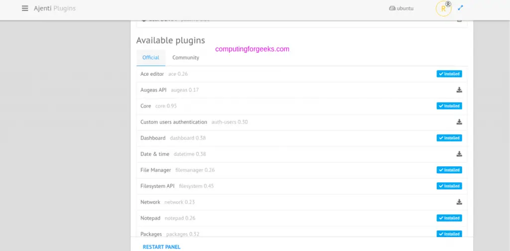How To Install Ajenti Control Panel on Ubuntu 20.04 3 install ajenti control panel ubuntu 03