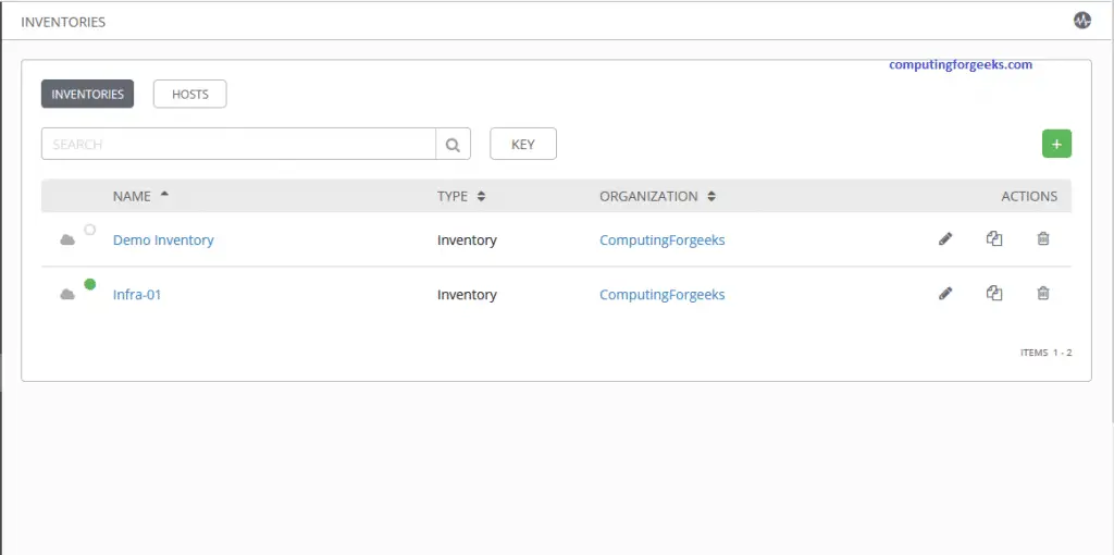 Install and Configure Ansible AWX on CentOS 8 20 AWX 5 Click on the new Inventory host