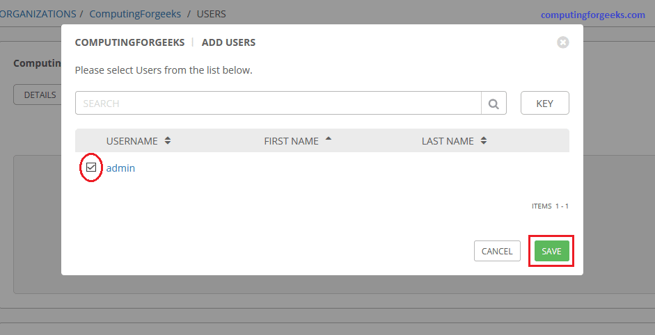 Install and Configure Ansible AWX on CentOS 8 11 Awx ansible dashboard organization add user 6 1