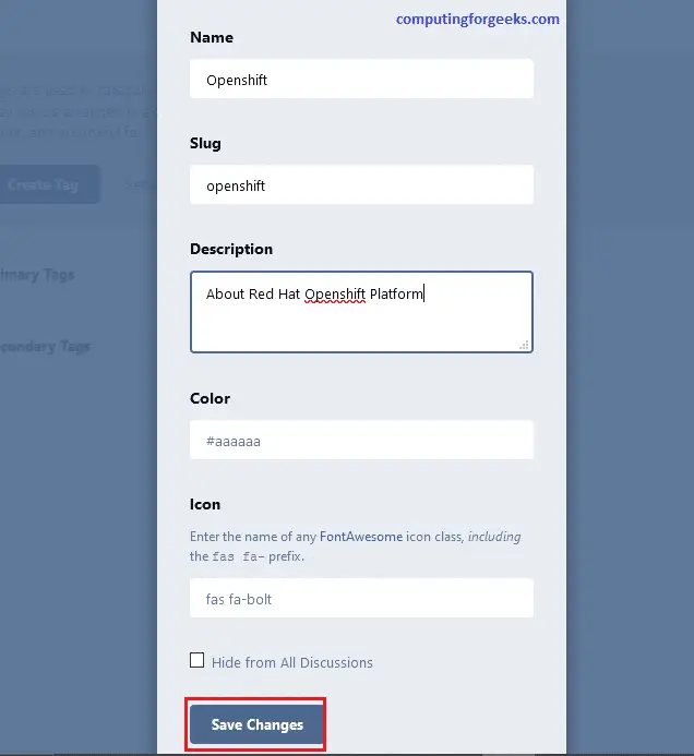 How To Create Community Forum Discussion Website with Flarum 9 Flarum 9 administration create tag details