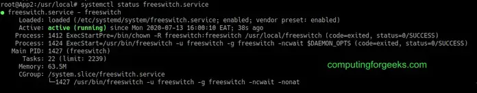 How to configure Freeswitch as systemd and check status 1