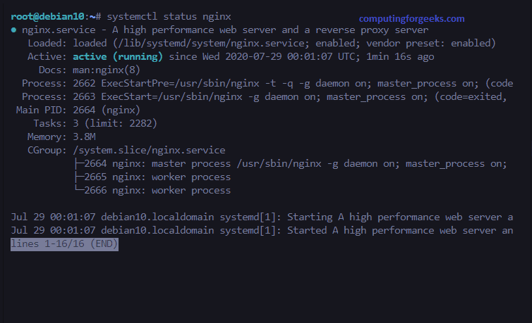 Install and Configure Ansible AWX on CentOS 8 28 Nginx in debian10 running