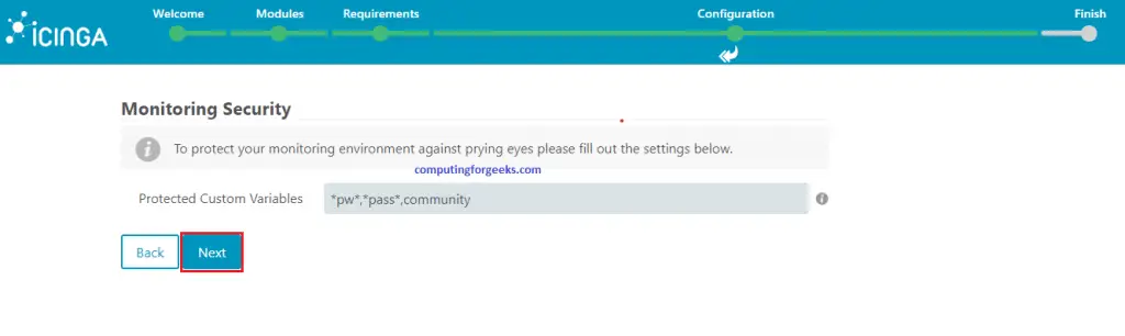 Install and Configure Icinga2 Monitoring Tool on Ubuntu 20.04 21 icinga2 web setup 17 monitoring security