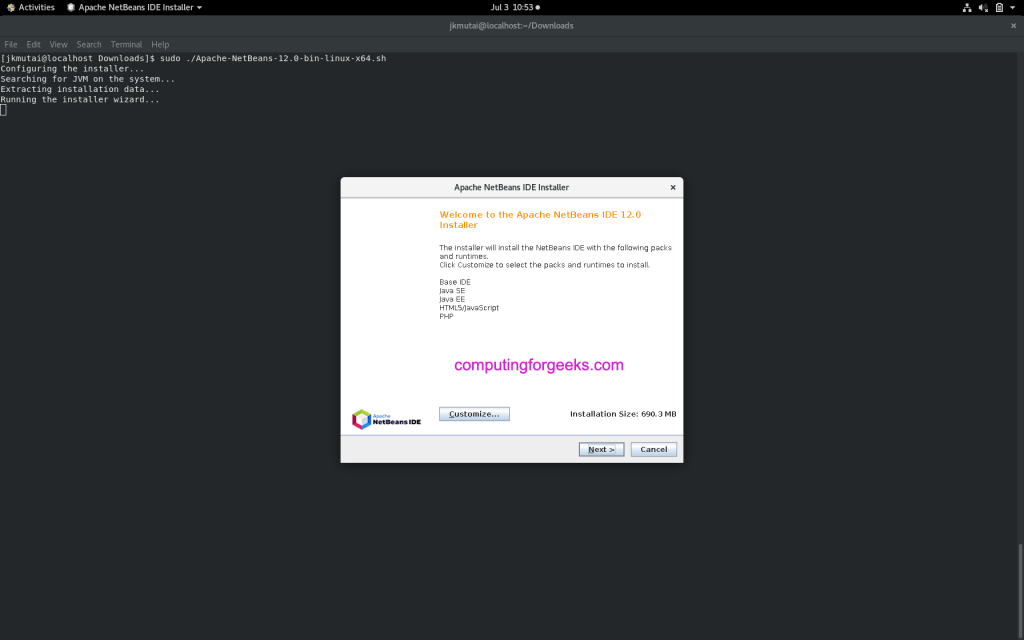 Install Apache Netbeans 12 On Centos 8 Rhel 8 Computingforgeeks