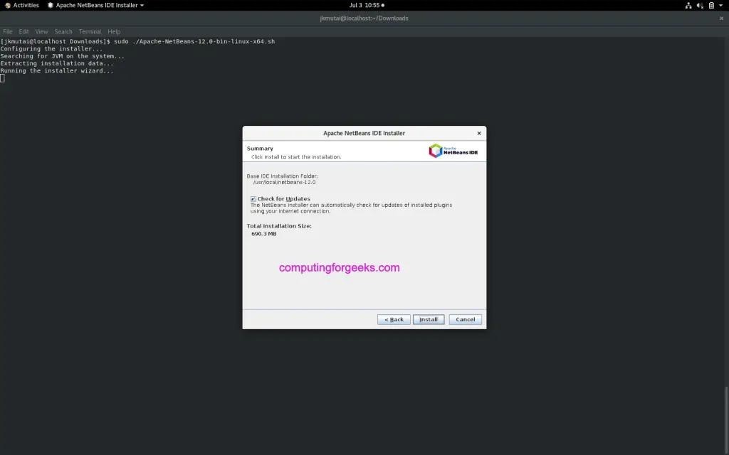 Install Apache NetBeans 12 on CentOS 8 | RHEL 8 4 install apache netbeans centos 04