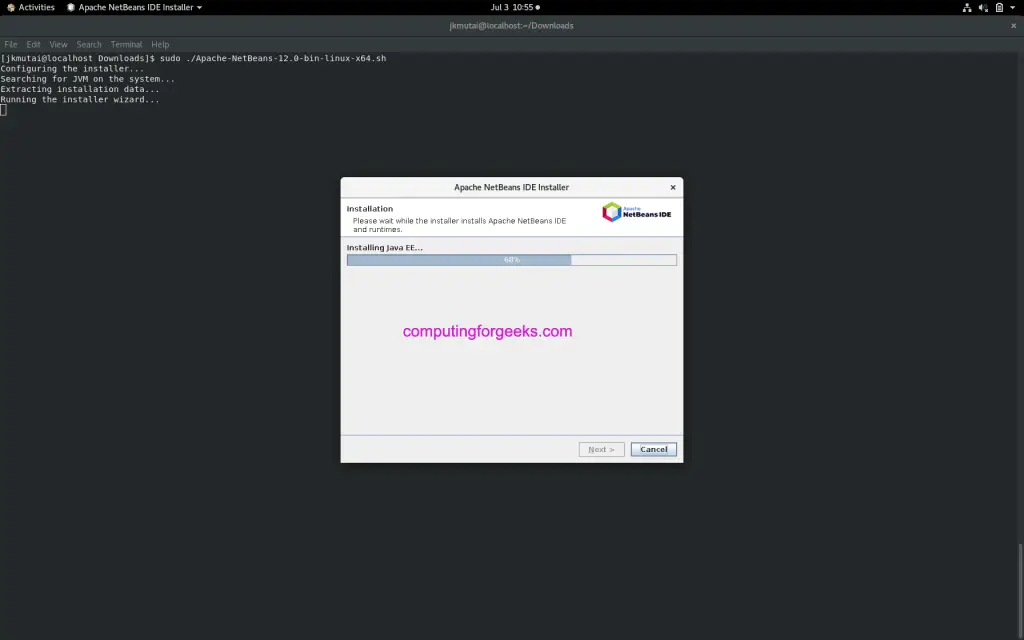 Install Apache NetBeans 12 on CentOS 8 | RHEL 8 5 install apache netbeans centos 05