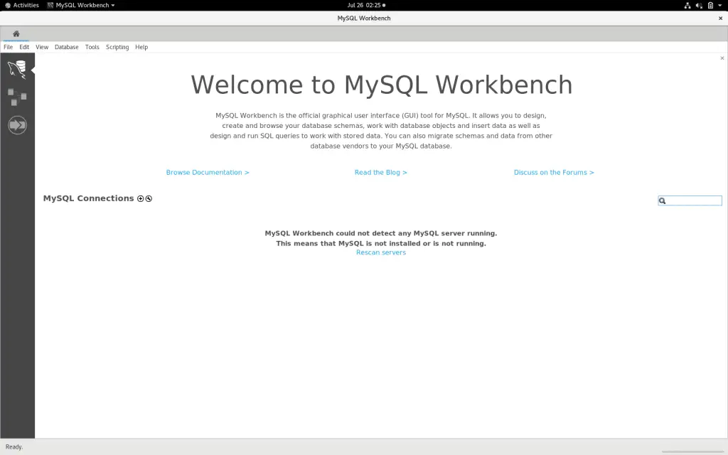 How To Install MySQL Workbench on CentOS 8 2 install mysql workbench centos 08 02