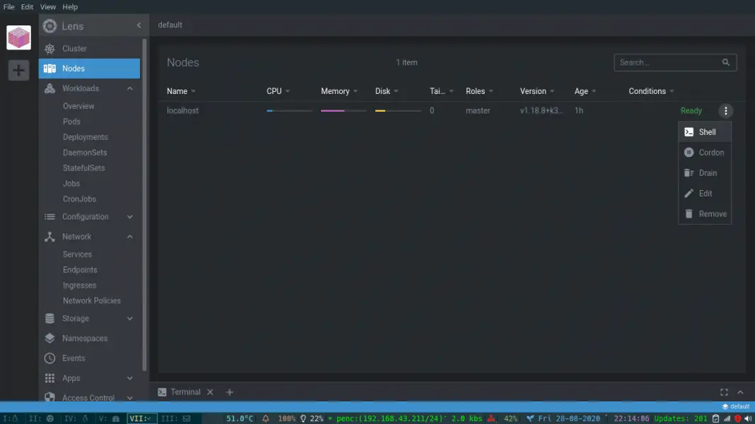Install Lens Best Dashboard and IDE