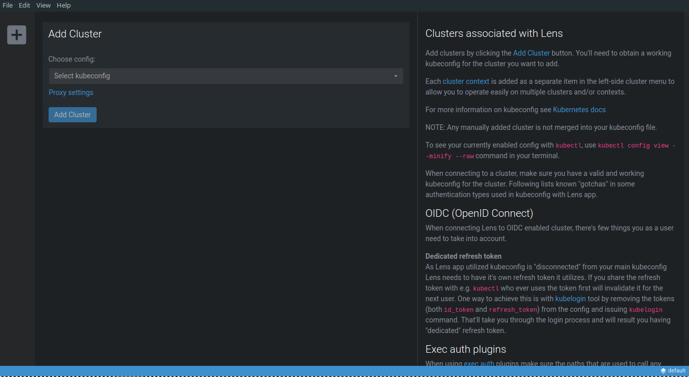 Install Lens Best Dashboard and IDE