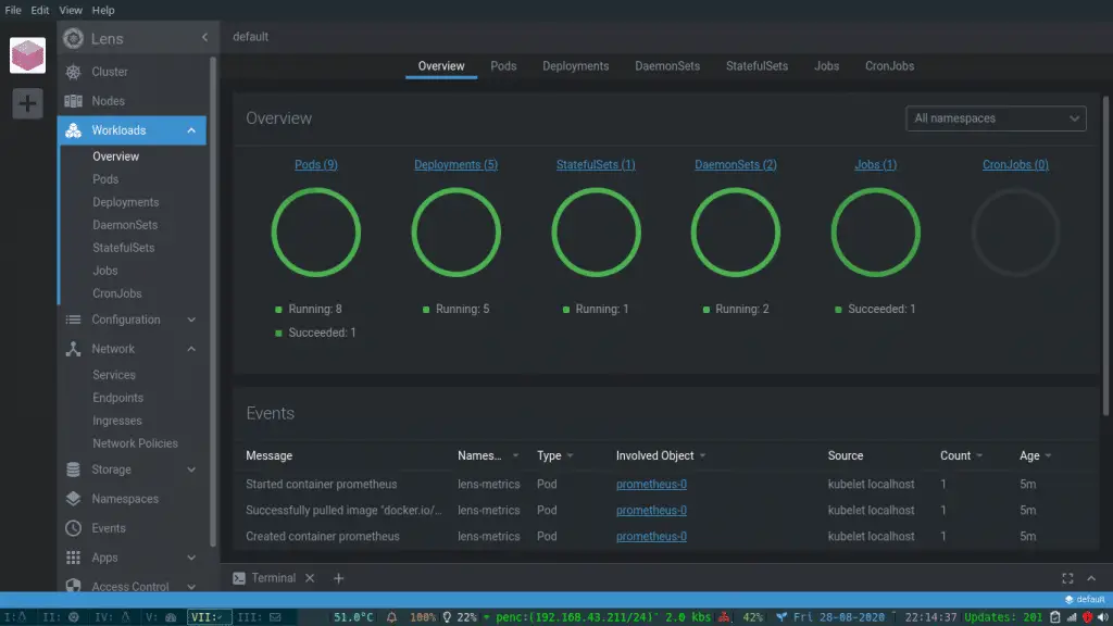 Install Lens Best Dashboard & IDE