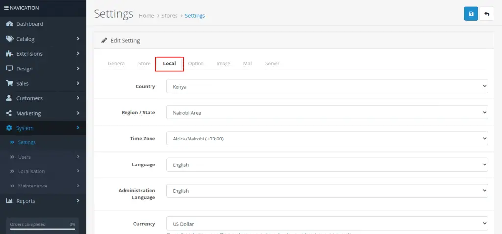 Install and Configure OpenCart e-commerce platform on Ubuntu 20.04 11 OpenCart page 11 general local