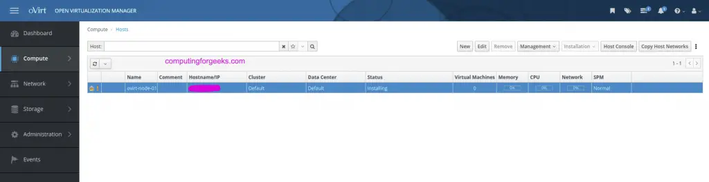 How To Add Compute Host to oVirt Virtualization 4 add compute host ovirt 002