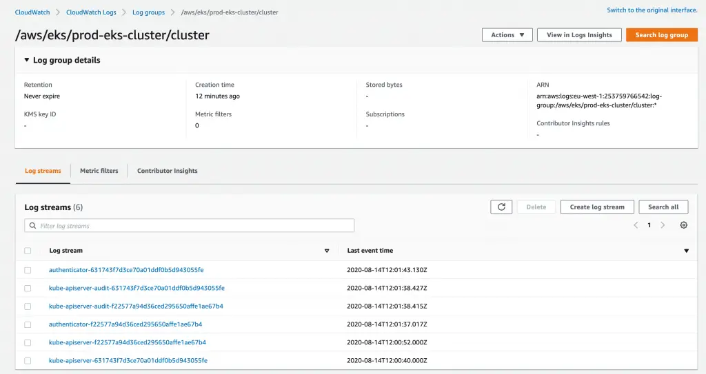 Enable CloudWatch logging in EKS Kubernetes Cluster 3 aws eks logging 03