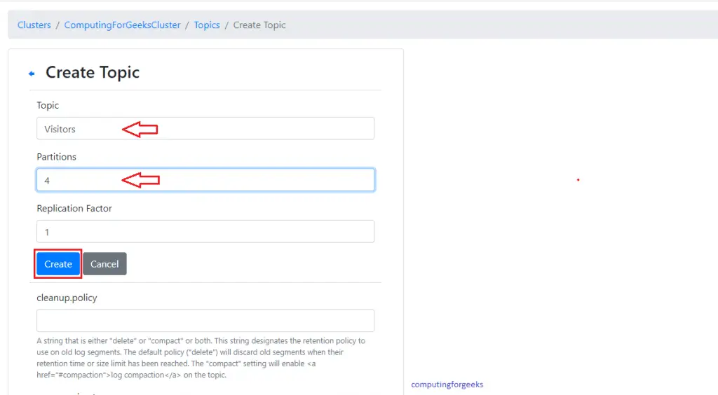 Install and Configure Apache Kafka on Ubuntu 20.04 8 kafka ubuntu cmak page 6 add topic two