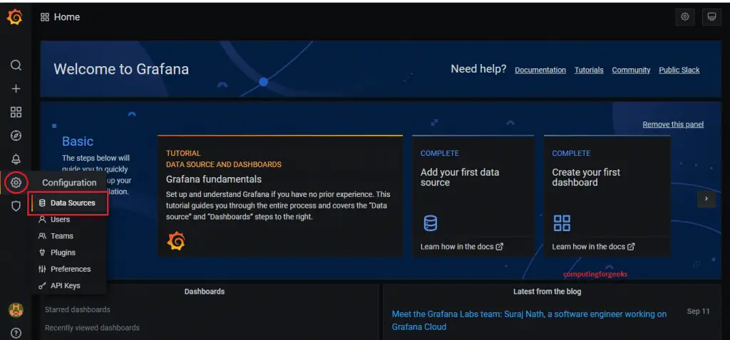 Monitor Apache Kafka with Prometheus and Grafana 4 Grafana add datasource