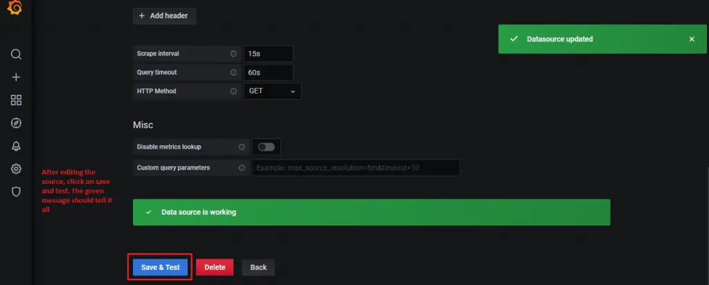Monitor Apache Kafka with Prometheus and Grafana 8 Grafana add datasource 5