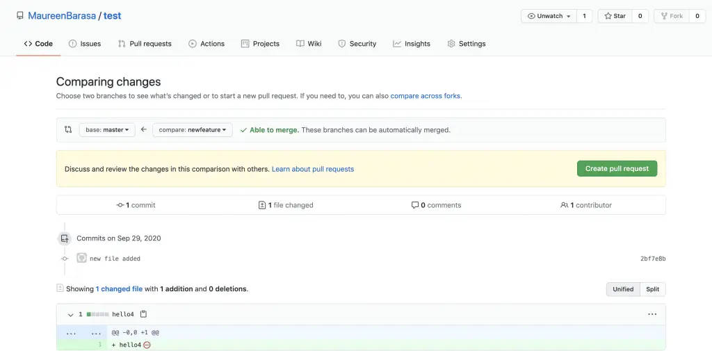 How To Implement New Feature in Git Without Affecting the Master Branch 2 Screenshot 2020 09 29 at 15.29.15